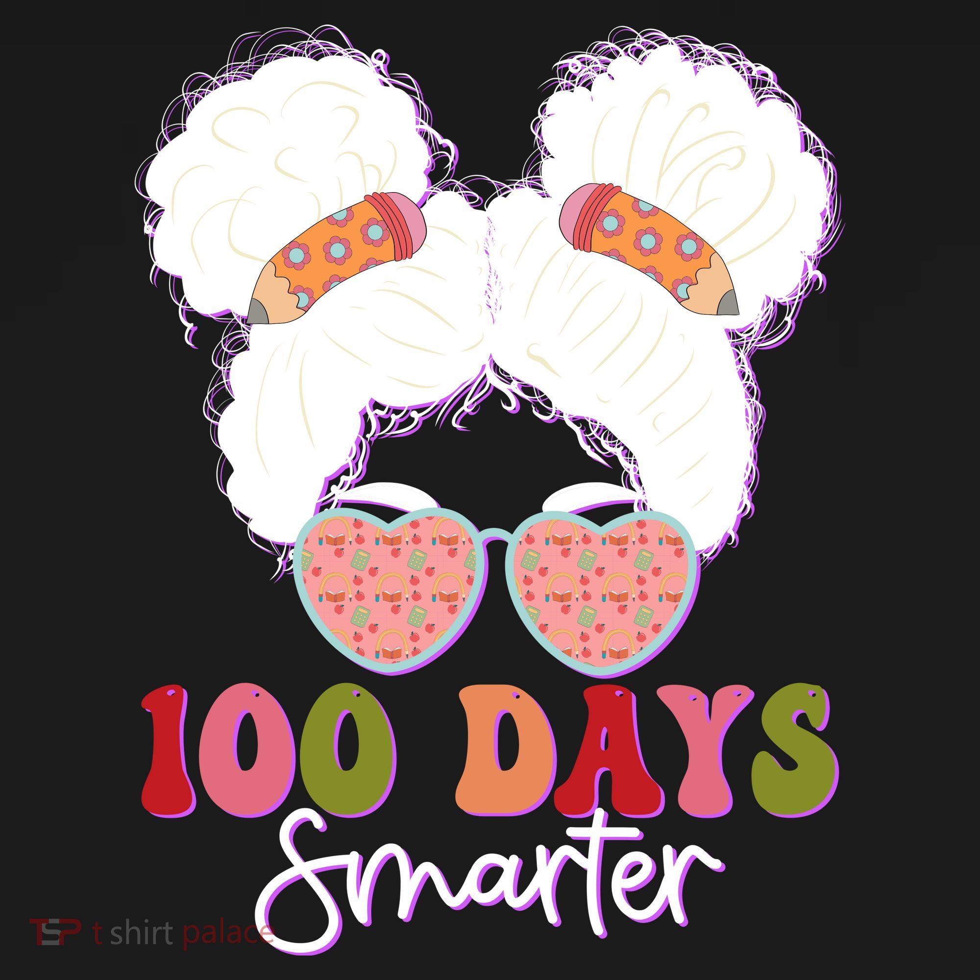 Cute 100 Days Smarter Afro Puff Girl Women's Hoodie
