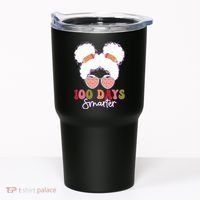 Cute 100 Days Smarter Afro Puff Girl Tumbler thumb 0