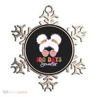 Cute 100 Days Smarter Afro Puff Girl Ornament thumb 0