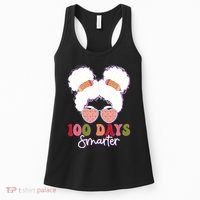 Cute 100 Days Smarter Afro Puff Girl Women's Tank Top thumb 0
