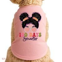 Cute 100 Days Smarter Afro Puff Girl Doggie Tank thumb 0