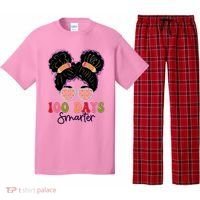 Cute 100 Days Smarter Afro Puff Girl Pajama Set thumb 0