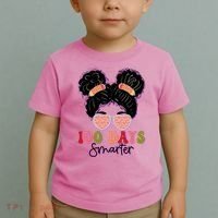 Cute 100 Days Smarter Afro Puff Girl Toddler T-Shirt thumb 2
