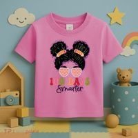 Cute 100 Days Smarter Afro Puff Girl Toddler T-Shirt thumb 3