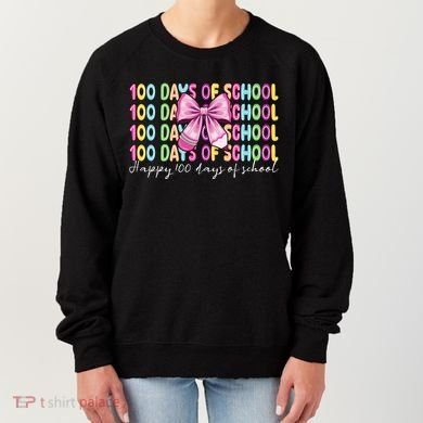 Cute 100 Days Of School Coquette Bow Pencil Women's Sweatshirt