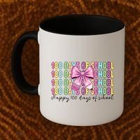 Cute 100 Days Of School Coquette Bow Pencil Coffee Mug thumb 2