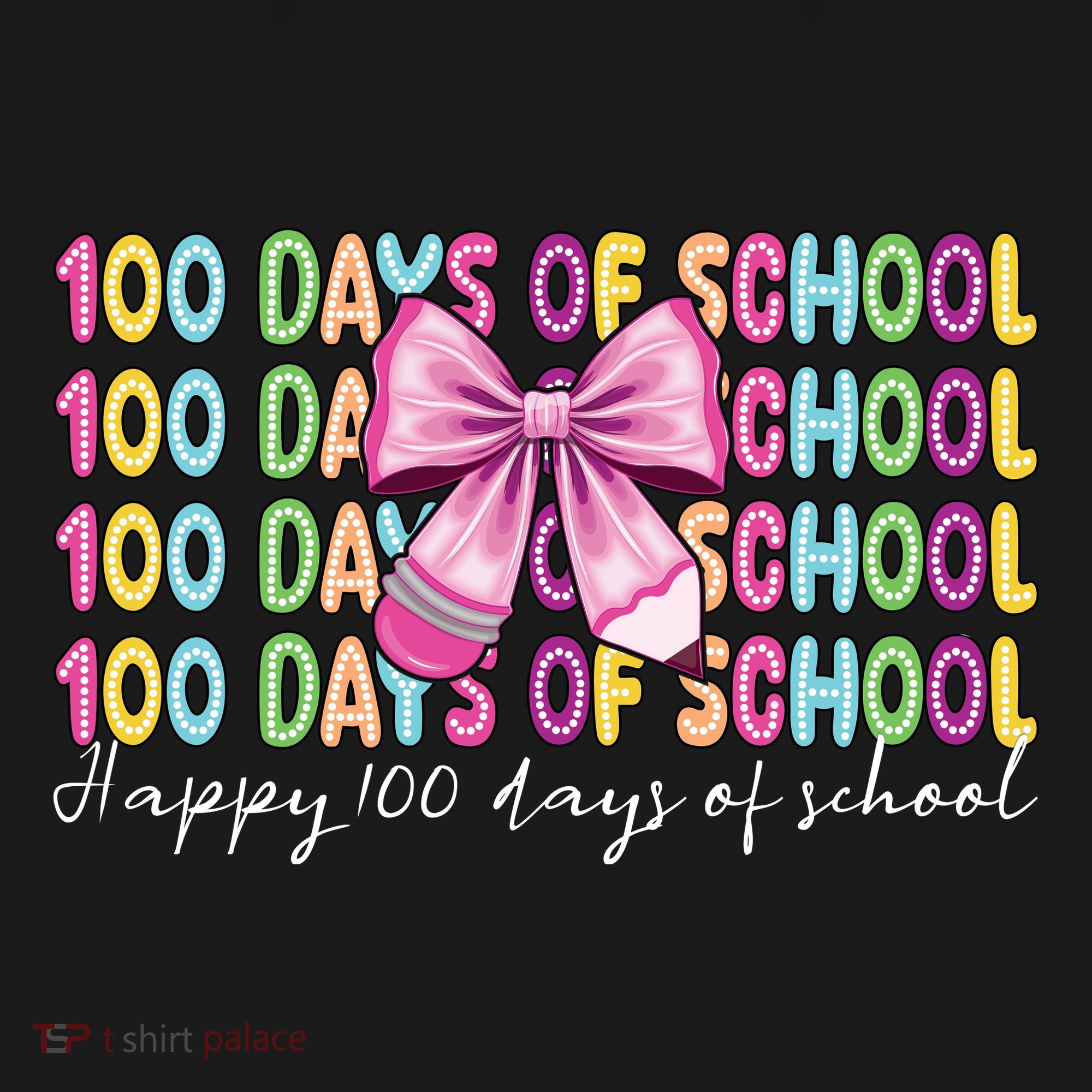 Cute 100 Days Of School Coquette Bow Pencil Women's Hoodie