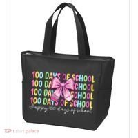 Cute 100 Days Of School Coquette Bow Pencil Tote Bag thumb 3