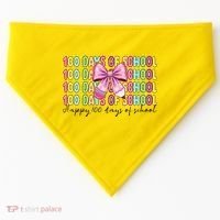 Cute 100 Days Of School Coquette Bow Pencil USA-Made Doggie Bandana thumb 0