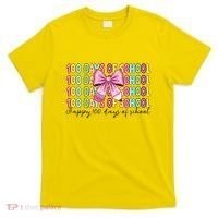 Cute 100 Days Of School Coquette Bow Pencil T-Shirt thumb 0