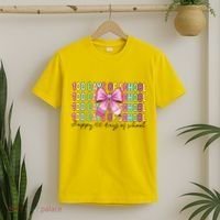 Cute 100 Days Of School Coquette Bow Pencil T-Shirt thumb 2