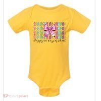 Cute 100 Days Of School Coquette Bow Pencil Baby Bodysuit thumb 0