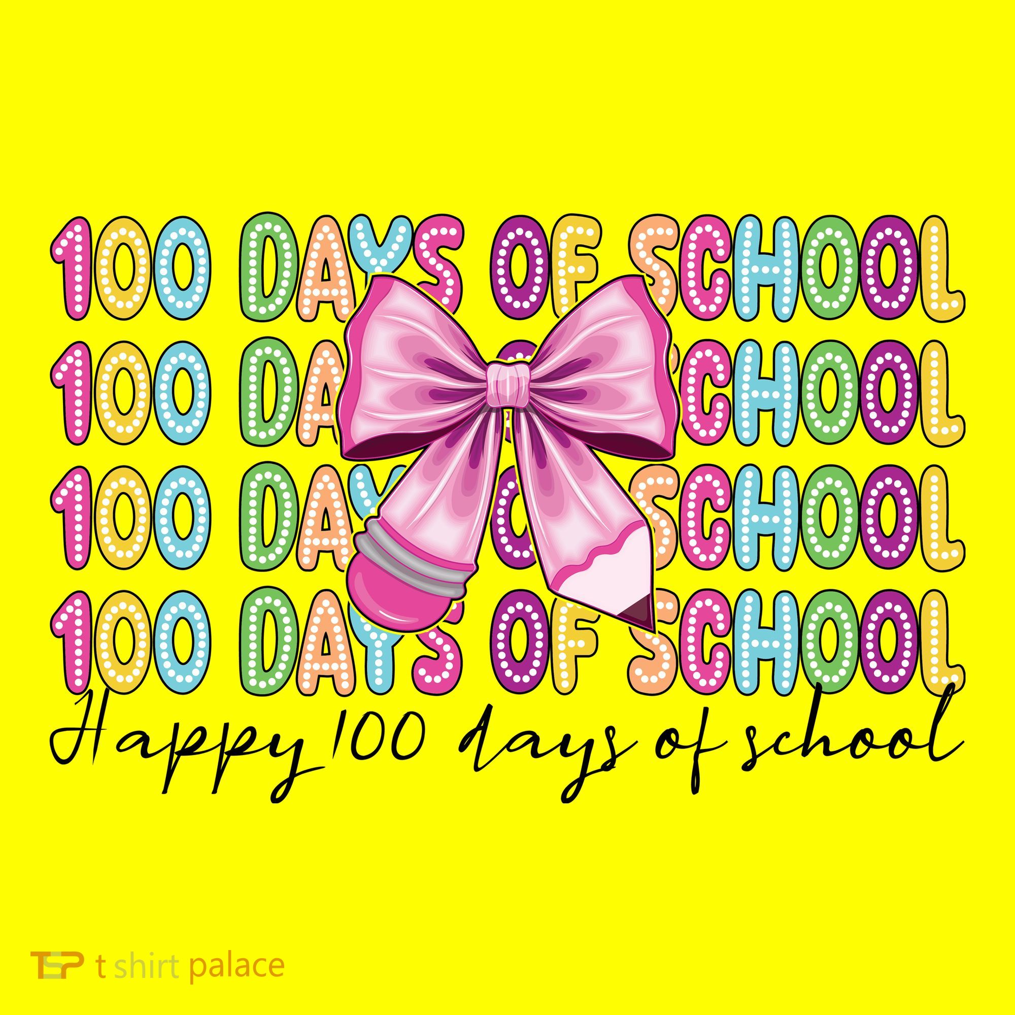 Cute 100 Days Of School Coquette Bow Pencil Hat
