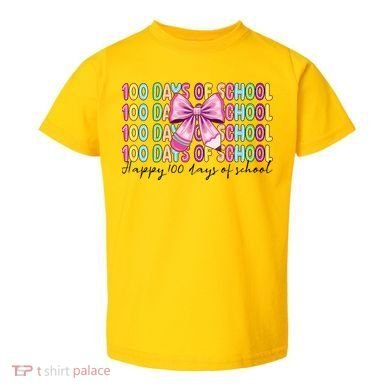 Cute 100 Days Of School Coquette Bow Pencil Toddler T-Shirt