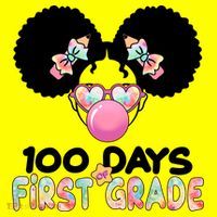 Cute 100 Days Of First Grade Tie Dye Afro Puff Girl T-Shirt thumb 7