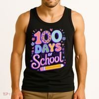 Cute 100 Days Of School Tank Top thumb 3