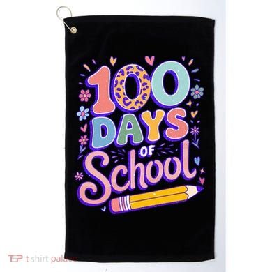 Cute 100 Days Of School Golf Towel