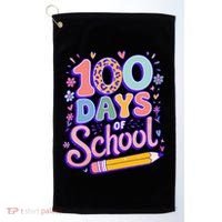Cute 100 Days Of School Golf Towel thumb 0