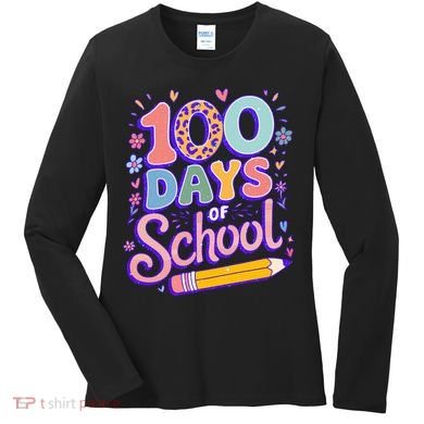Cute 100 Days Of School Women's Long Sleeve Shirt