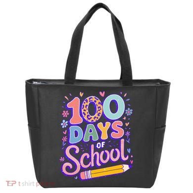 Cute 100 Days Of School Tote Bag