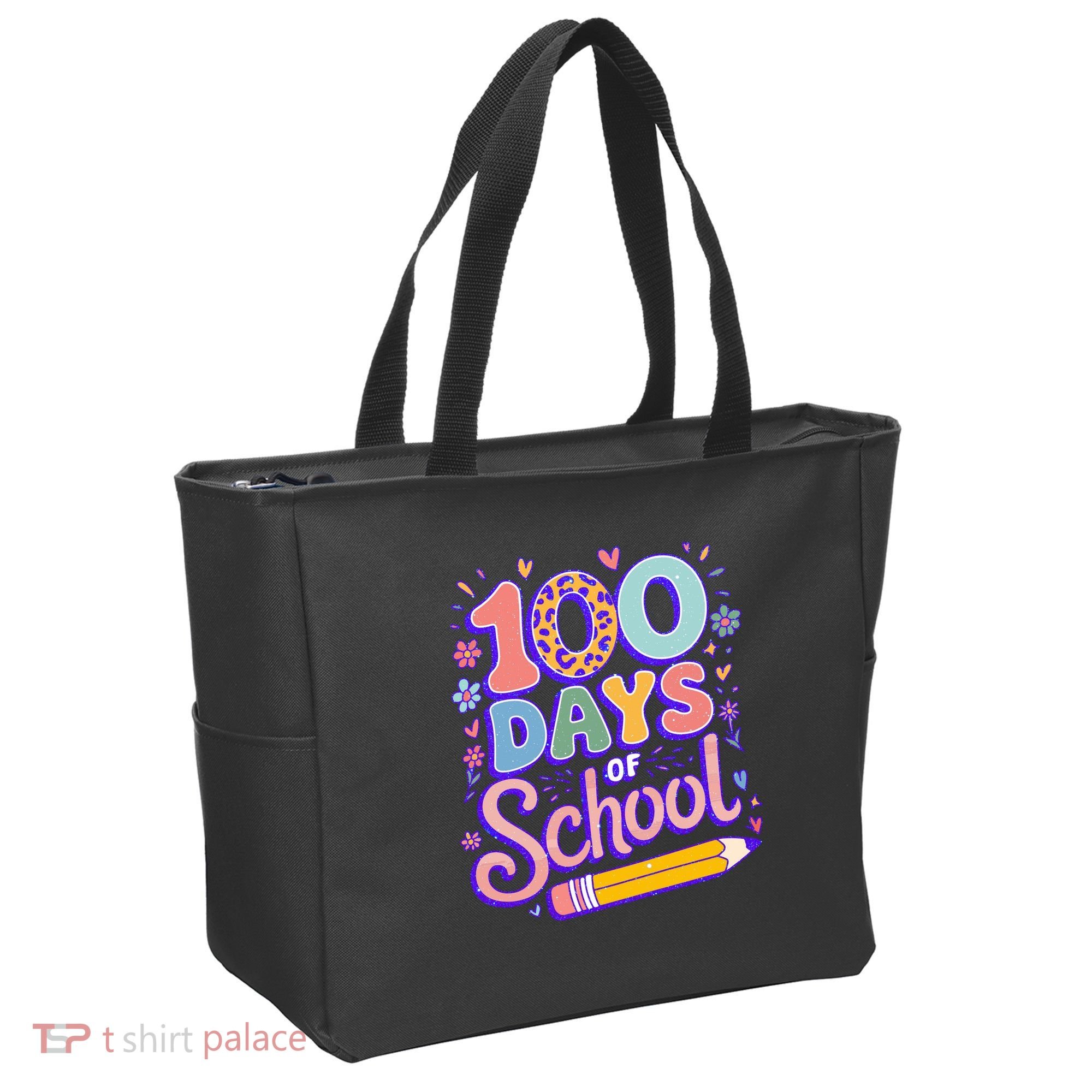 Cute 100 Days Of School Tote Bag