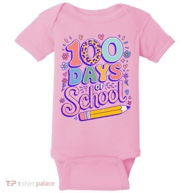 Cute 100 Days Of School Baby Bodysuit