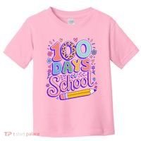 Cute 100 Days Of School Toddler T-Shirt thumb 0