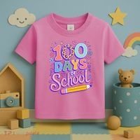 Cute 100 Days Of School Toddler T-Shirt thumb 3