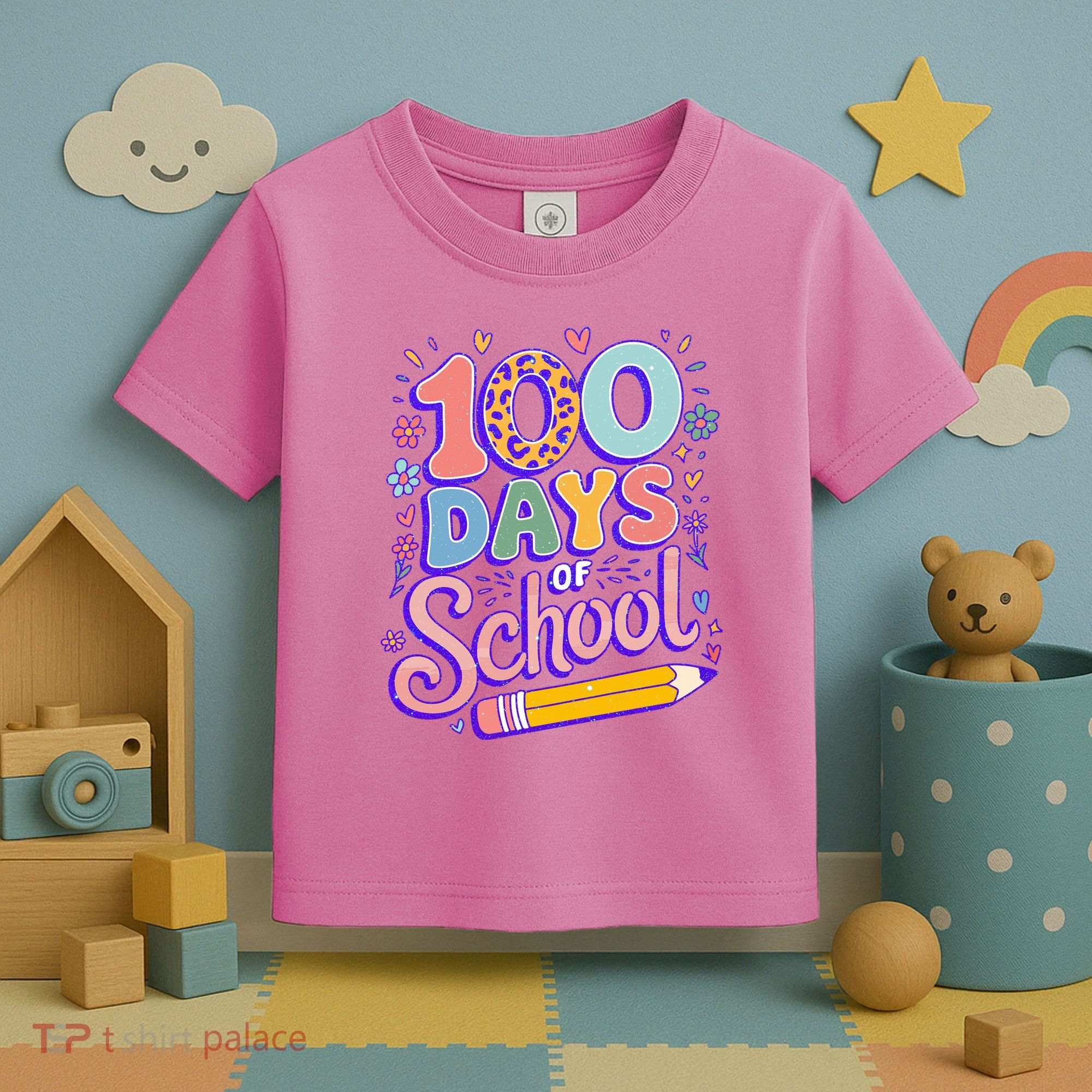 Cute 100 Days Of School Toddler T-Shirt