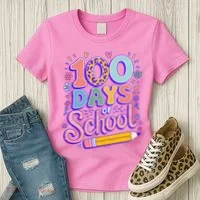 Cute 100 Days Of School Women's T-Shirt thumb 3