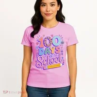Cute 100 Days Of School Women's T-Shirt thumb 4