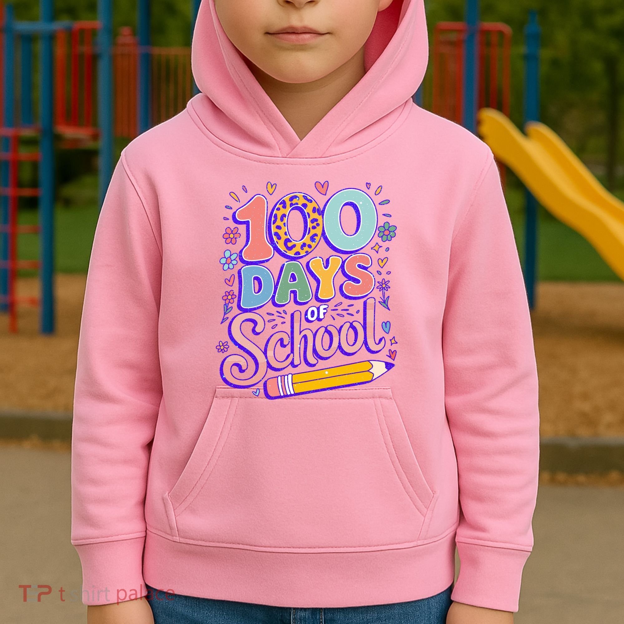 Cute 100 Days Of School Kids Hoodie