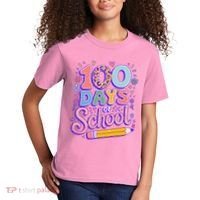 Cute 100 Days Of School Kids T-Shirt thumb 2