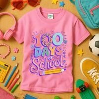 Cute 100 Days Of School Kids T-Shirt thumb 3