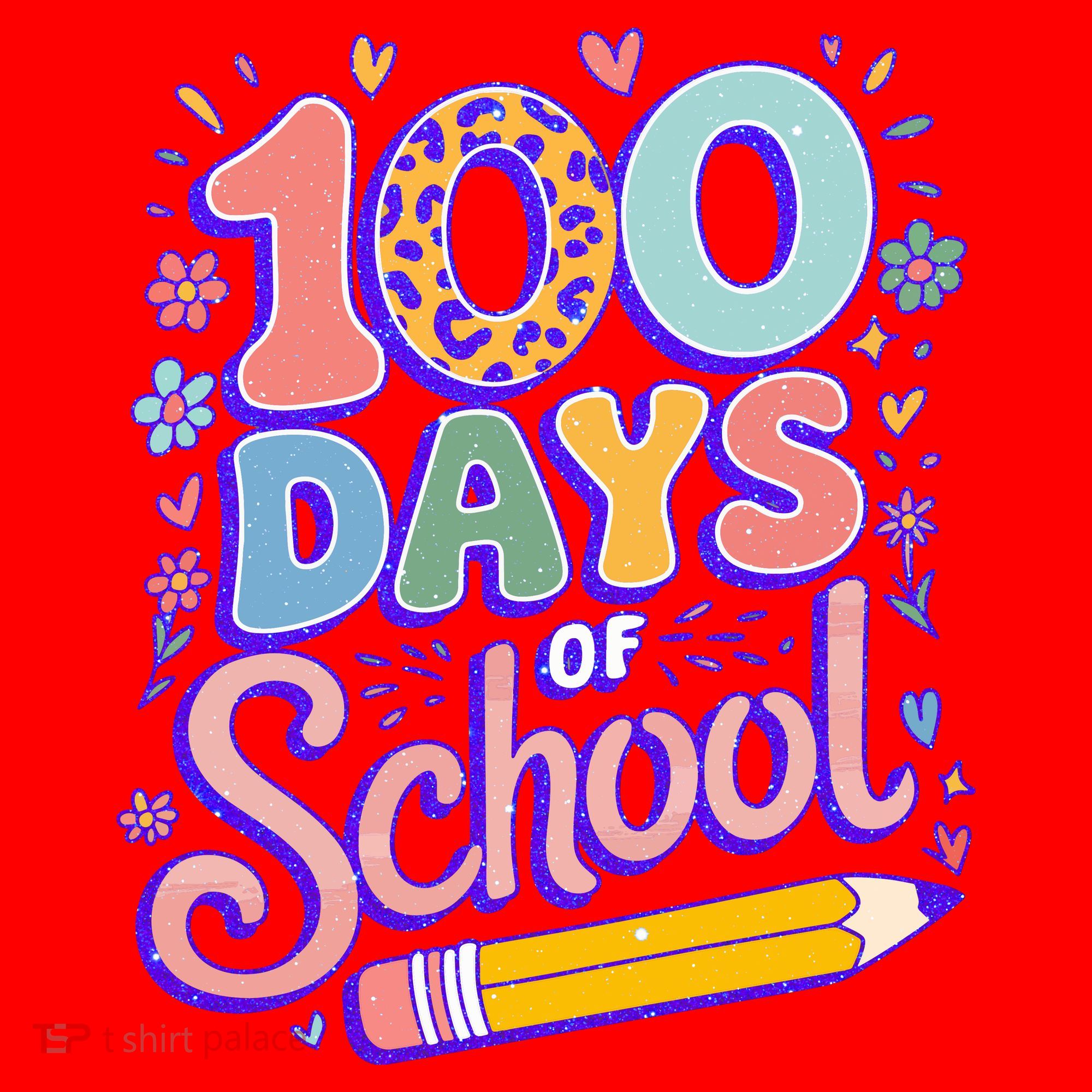 Cute 100 Days Of School Santa Hat