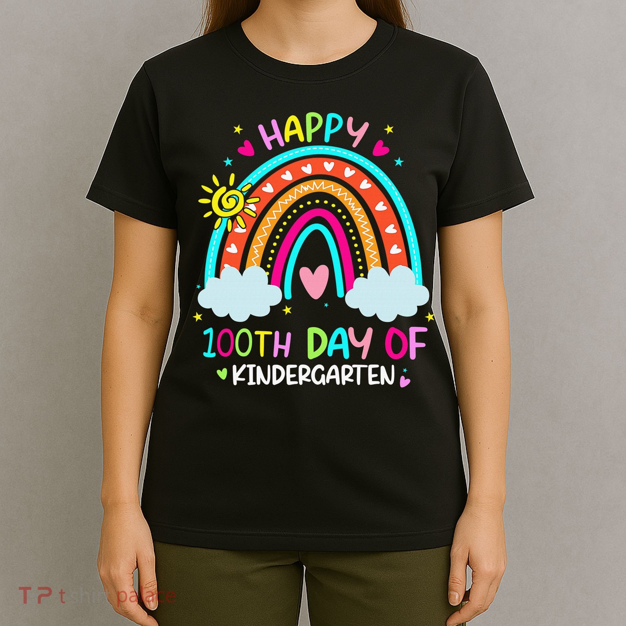 Cute 100th Day Of Kindergarten 100 Days Smarter T-Shirt
