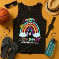 Cute 100th Day Of Kindergarten 100 Days Smarter Tank Top thumb 4