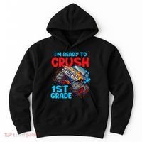 Crush 1st Grade Monster Truck Kids Back To School Hoodie thumb 0