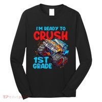 Crush 1st Grade Monster Truck Kids Back To School Long Sleeve Shirt thumb 0
