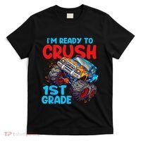 Crush 1st Grade Monster Truck Kids Back To School T-Shirt thumb 0