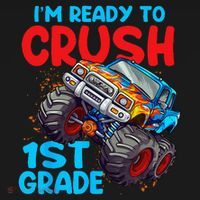 Crush 1st Grade Monster Truck Kids Back To School Women's Tank Top thumb 5