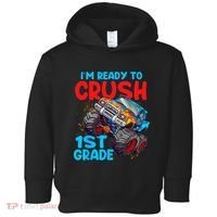 Crush 1st Grade Monster Truck Kids Back To School Toddler Hoodie thumb 0
