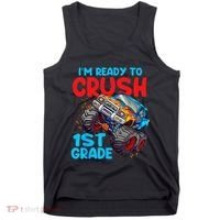 Crush 1st Grade Monster Truck Kids Back To School Tank Top thumb 0
