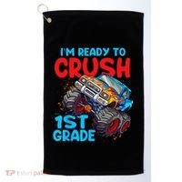 Crush 1st Grade Monster Truck Kids Back To School Golf Towel thumb 0
