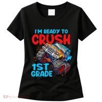 Crush 1st Grade Monster Truck Kids Back To School Women's T-Shirt thumb 0