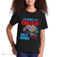 Crush 1st Grade Monster Truck Kids Back To School Kids T-Shirt thumb 2