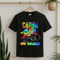 Crush 1st Grade Dinosaur Monster Truck Back to School T-Shirt thumb 2