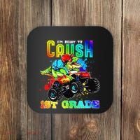 Crush 1st Grade Dinosaur Monster Truck Back to School Coaster thumb 0