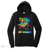 Crush 1st Grade Dinosaur Monster Truck Back to School Women's Hoodie thumb 0