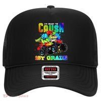 Crush 1st Grade Dinosaur Monster Truck Back to School Hat thumb 0